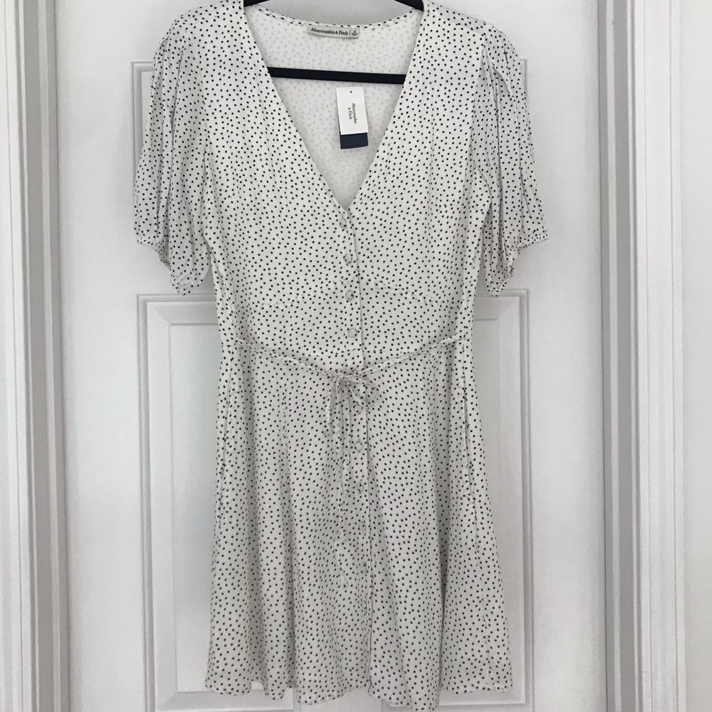 Abercrombie & Fitch NWT Puff Sleeve Button Down Mini Dress - Picture 3 of 10
